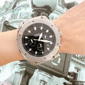 Fossil FS5716 Mega Machine Chronograph Stainless Steel Men's Watch